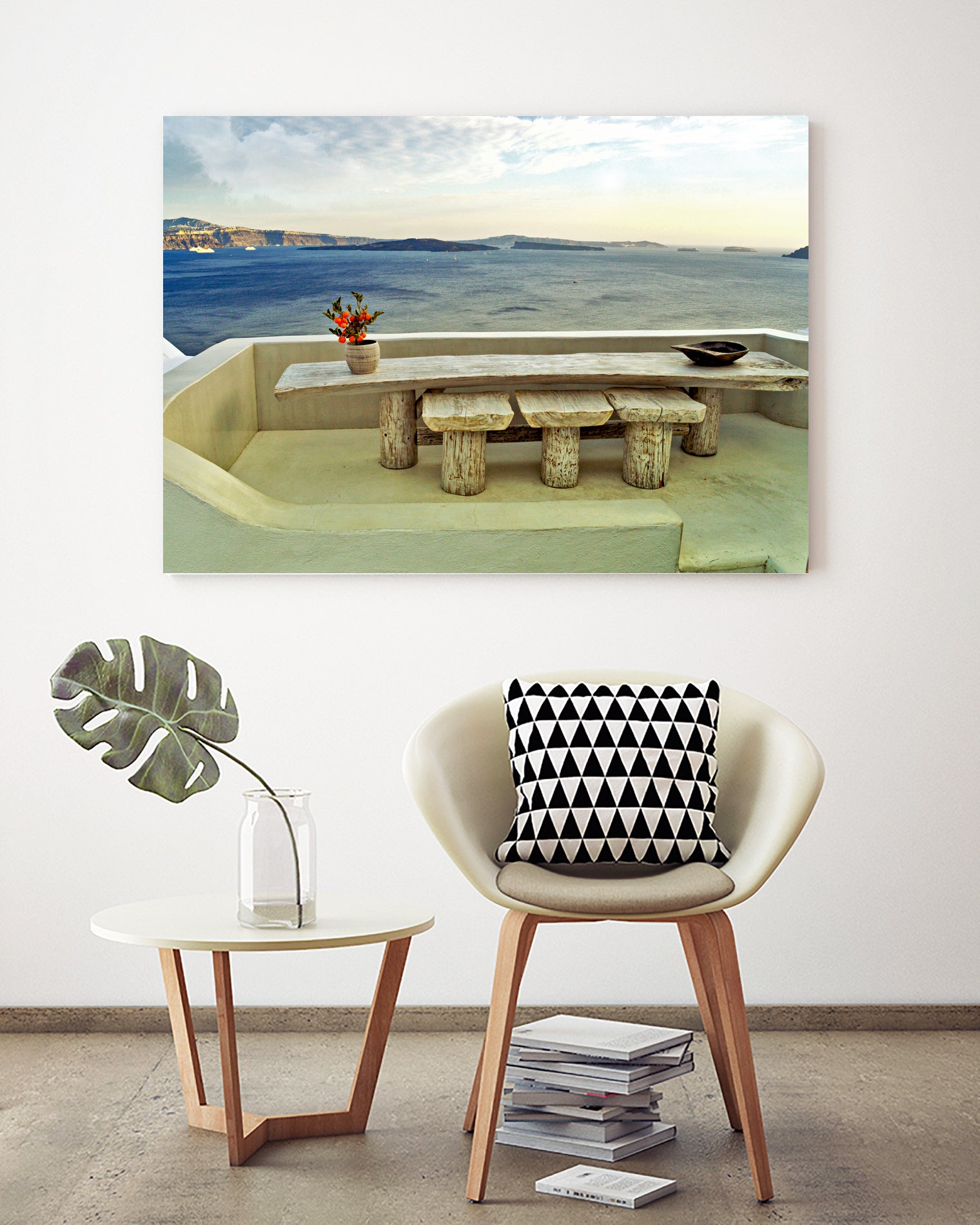 Santorini by Haris Kavalla on GIANT ART - gray processing/programming