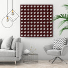 shell shape on dark burgundy bkg by Ramona Masut on GIANT ART - red digital drawing