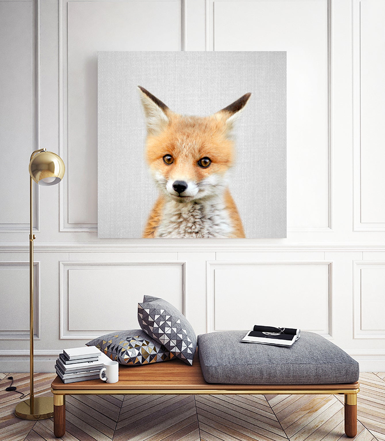 Baby Fox - Colorful by Gal Pittel on GIANT ART - orange photo illustration