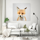 Baby Fox - Colorful by Gal Pittel on GIANT ART - orange photo illustration