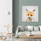 Baby Fox - Colorful by Gal Pittel on GIANT ART - orange photo illustration