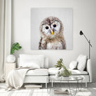 Baby Owl - Colorful by Gal Pittel on GIANT ART - brown digital painting