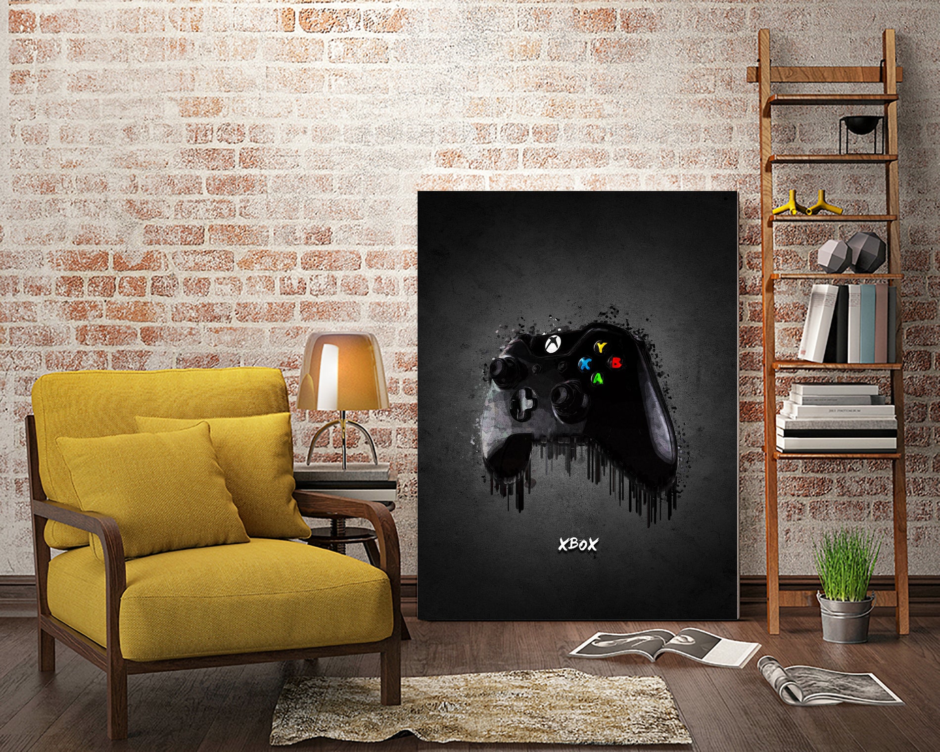 xbox joystick by Gabriel Fernando on GIANT ART - black game design
