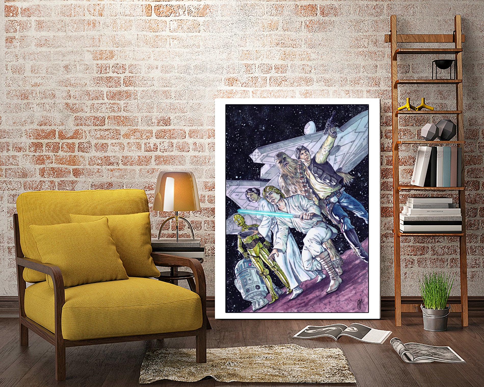 Star Wars by Carlos Eduardo Cunha on GIANT ART - black mixed media