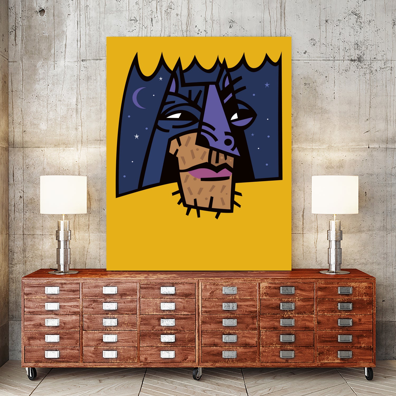 Antibat by Carlos Joaquin Ramirez Fernandez on GIANT ART - yellow digital drawing