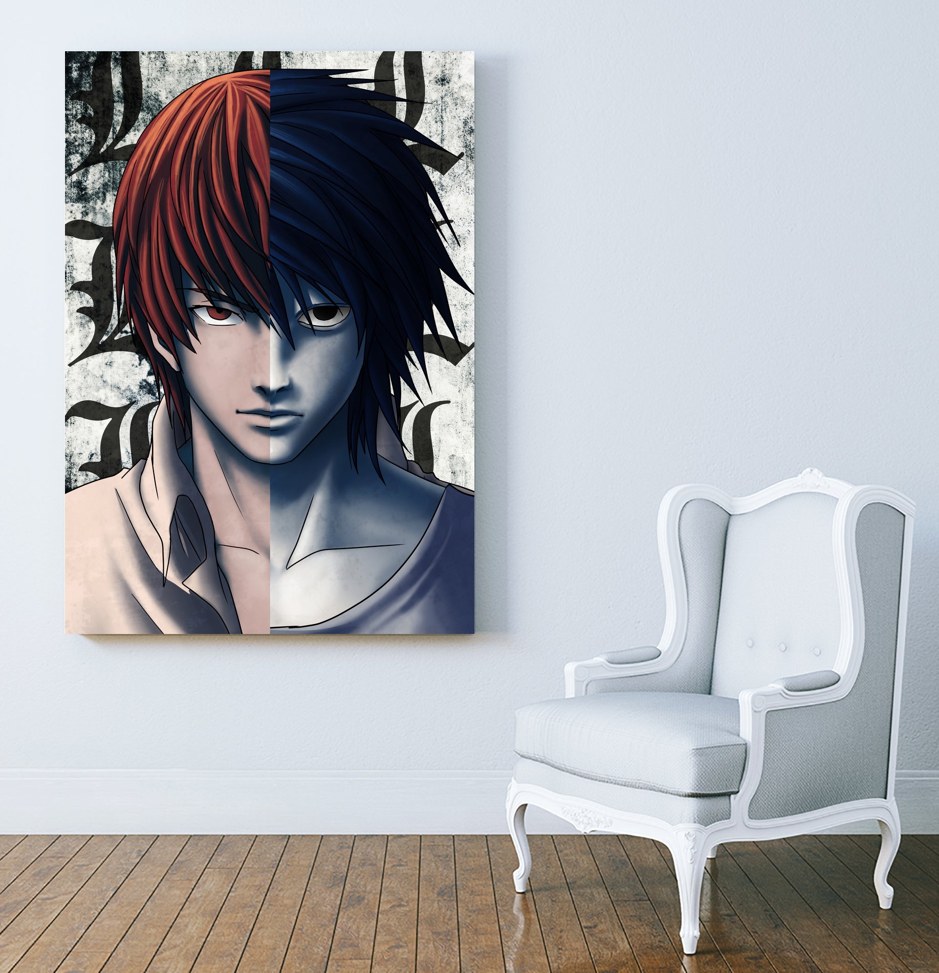 DEATHNOTE L and light by MCAshe 24 on GIANT ART - gray digital painting