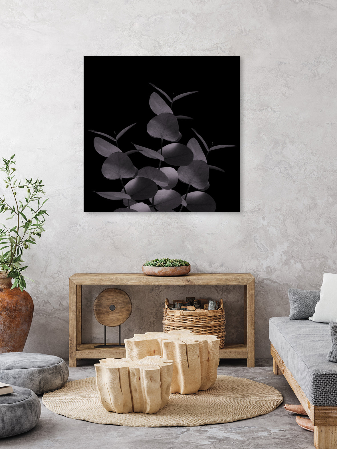 Eucalyptus Leaves Black Black #1 #foliage #decor #art by Anita & Bella Jantz on GIANT ART - black photo illustration