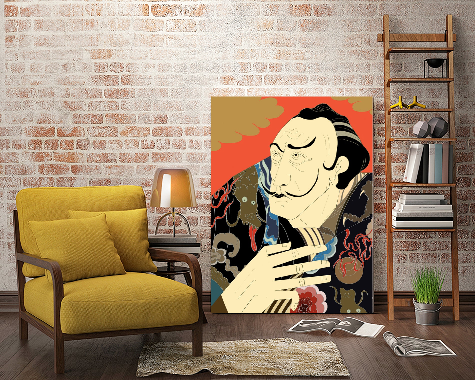 * “Japonica” / Salvador Dali by Kazuhiro Ishihara on GIANT ART - red photo illustration