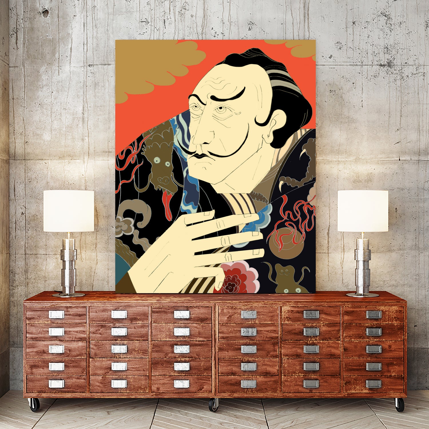 * “Japonica” / Salvador Dali by Kazuhiro Ishihara on GIANT ART - red photo illustration