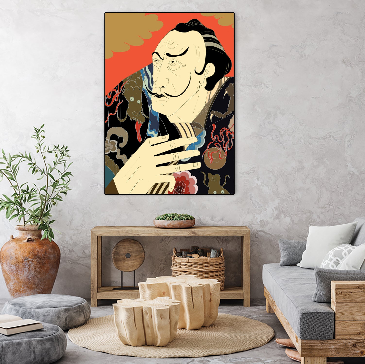 * “Japonica” / Salvador Dali by Kazuhiro Ishihara on GIANT ART - red photo illustration