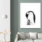 Black and White Penguins by Alessandra Minervini on GIANT ART - black digital painting