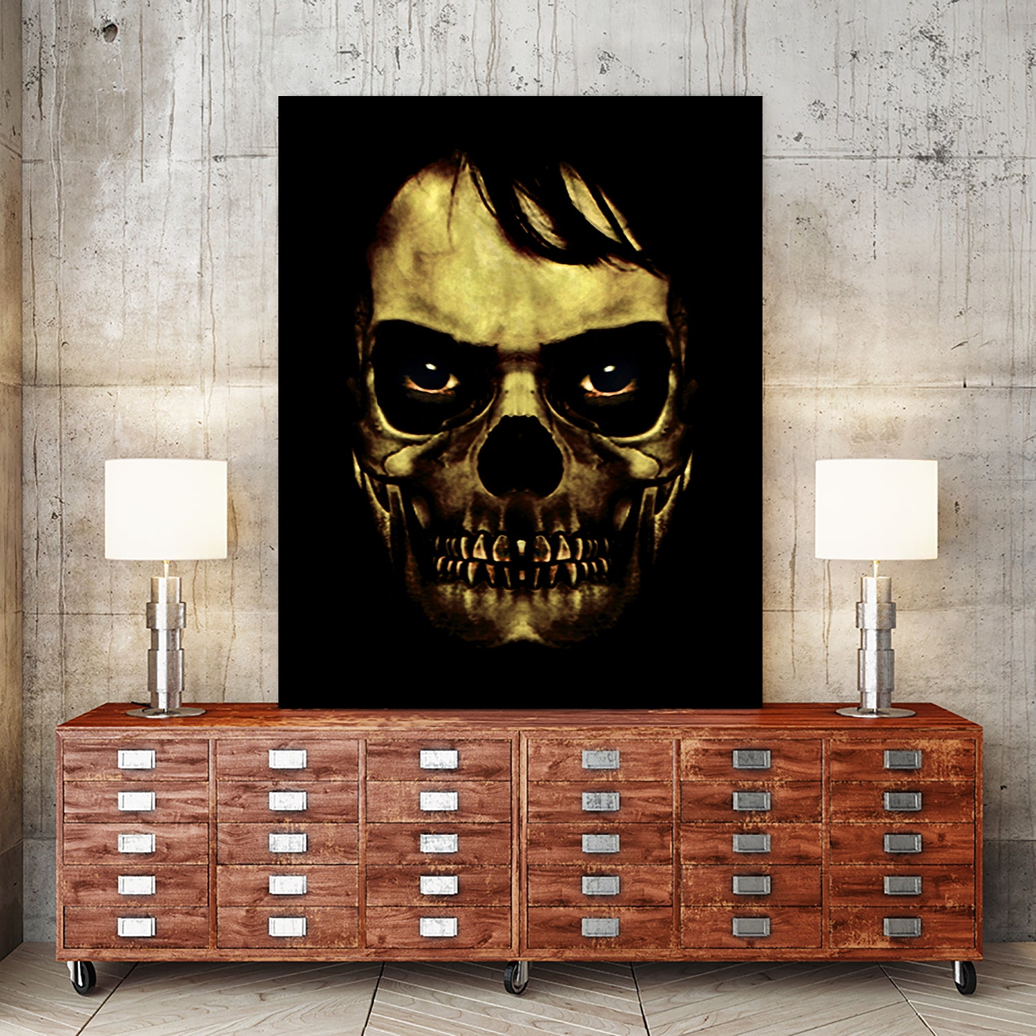 Angry Skull Monster Poster by Daniel Ferreira-Leites on GIANT ART - black photo manipulation