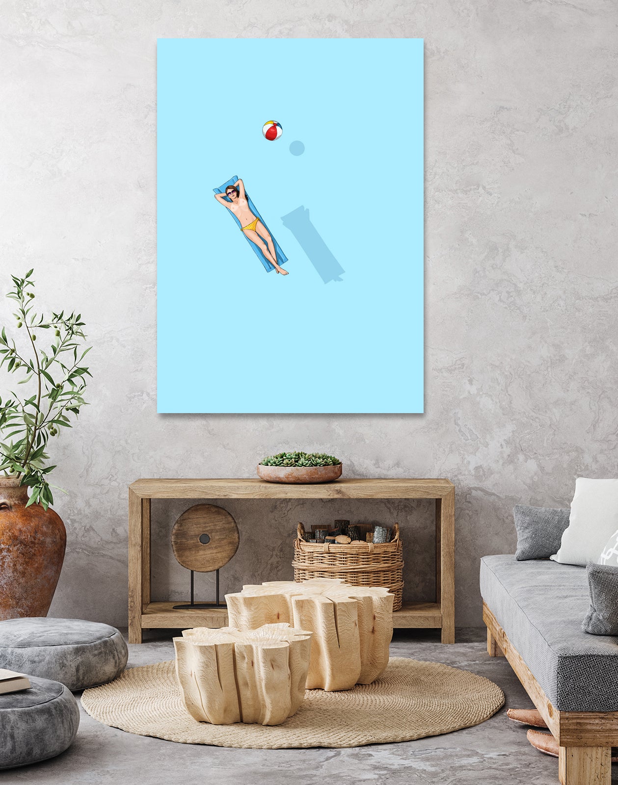 Float - Under the sun by Jason Ratliff on GIANT ART - blue digital painting