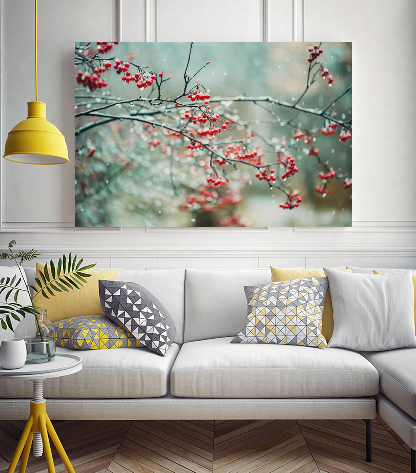 berries in snow by Amy Buxton on GIANT ART - red photo illustration