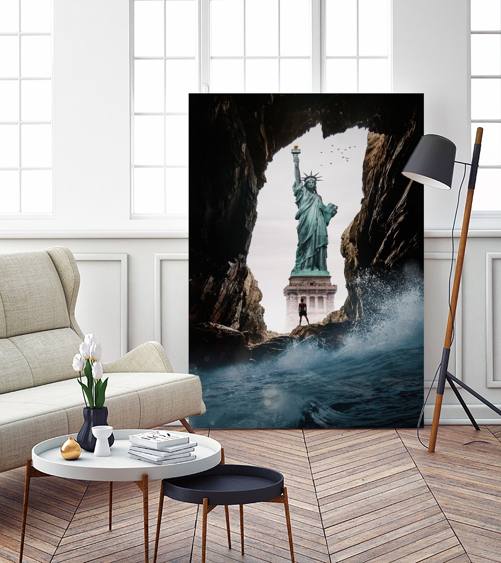 Wave on freedom by GEN Z by Rigaud Mickaël on GIANT ART - brown photo illustration