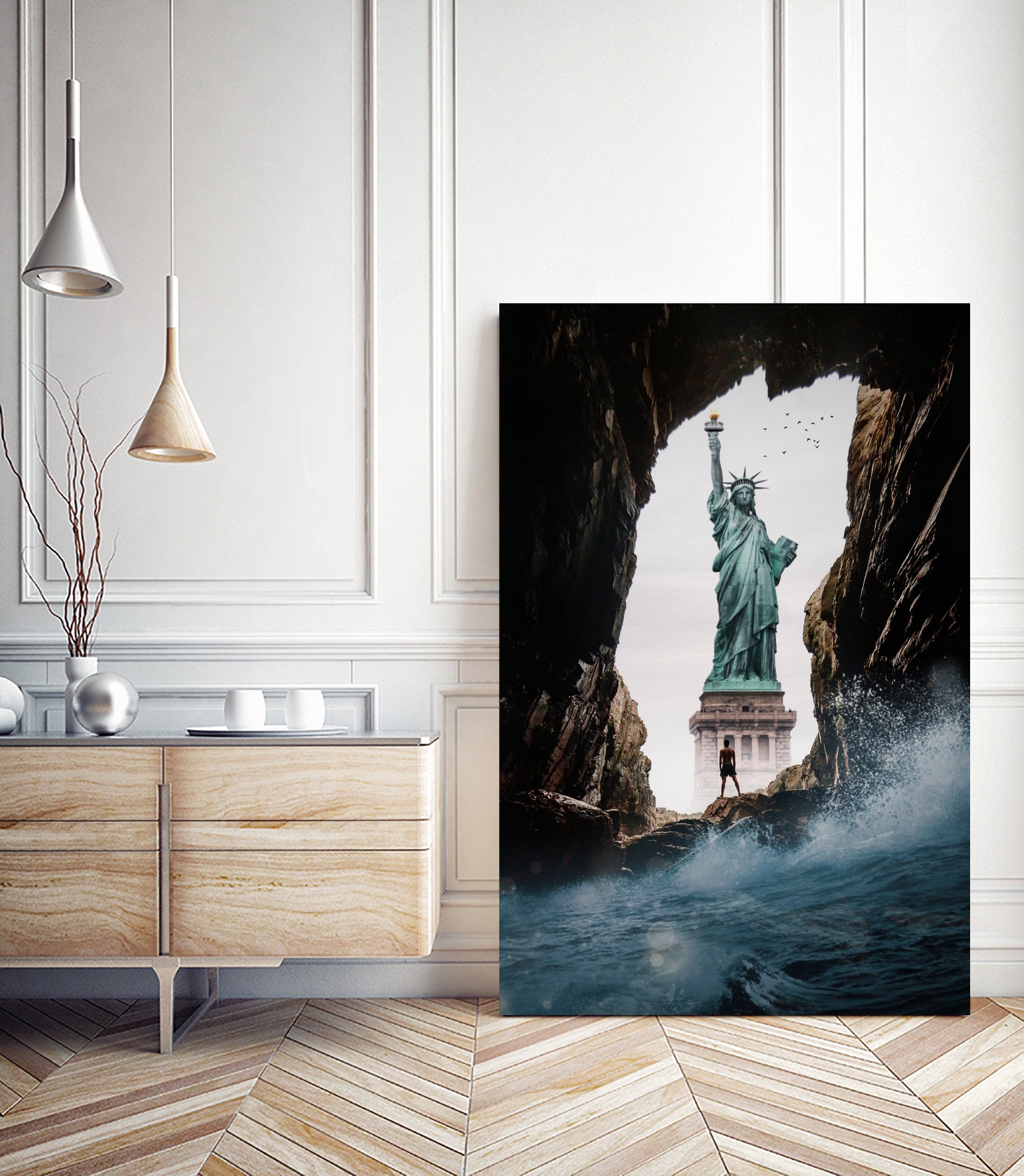 Wave on freedom by GEN Z by Rigaud Mickaël on GIANT ART - brown photo illustration