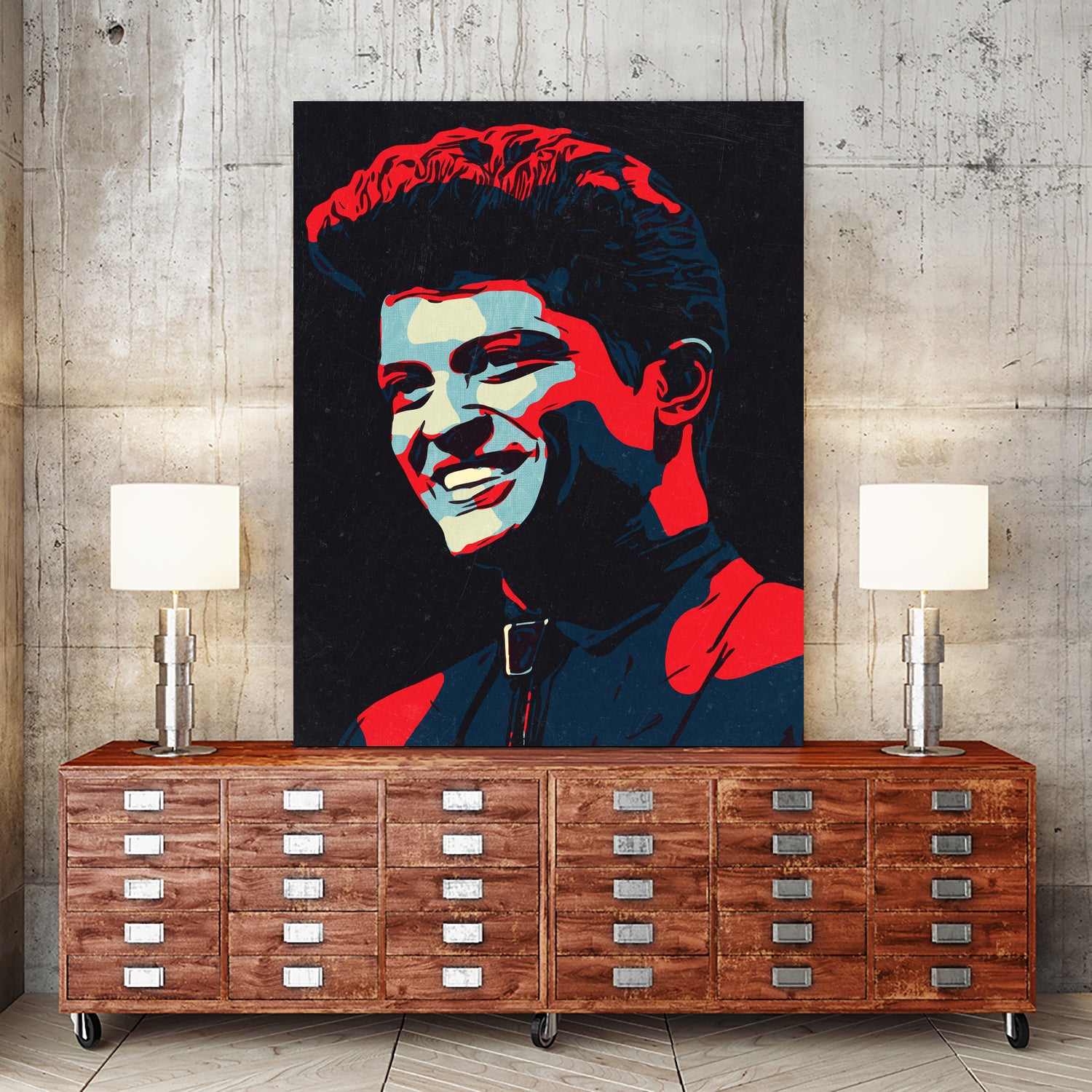 Bruno Mars by 1x Merch on GIANT ART - red digital painting