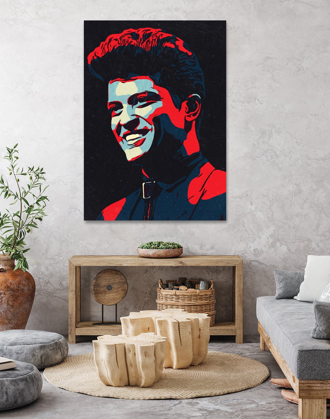 Bruno Mars by 1x Merch on GIANT ART - red digital painting