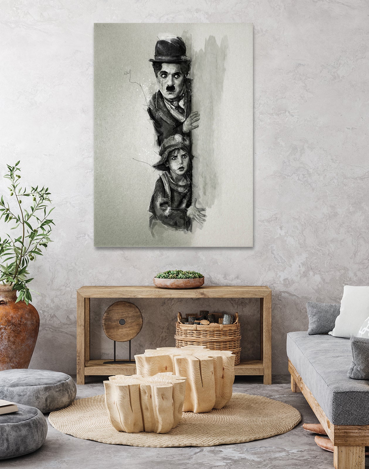 Charlie Chaplin - The Kid by Claudio Tosi on GIANT ART - black digital painting