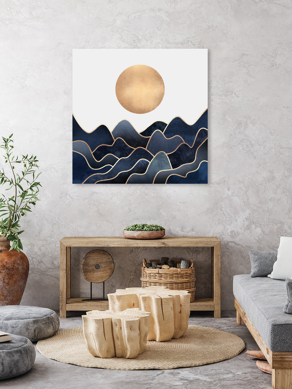 Waves 1 by Elisabeth Fredriksson on GIANT ART - blue digital painting