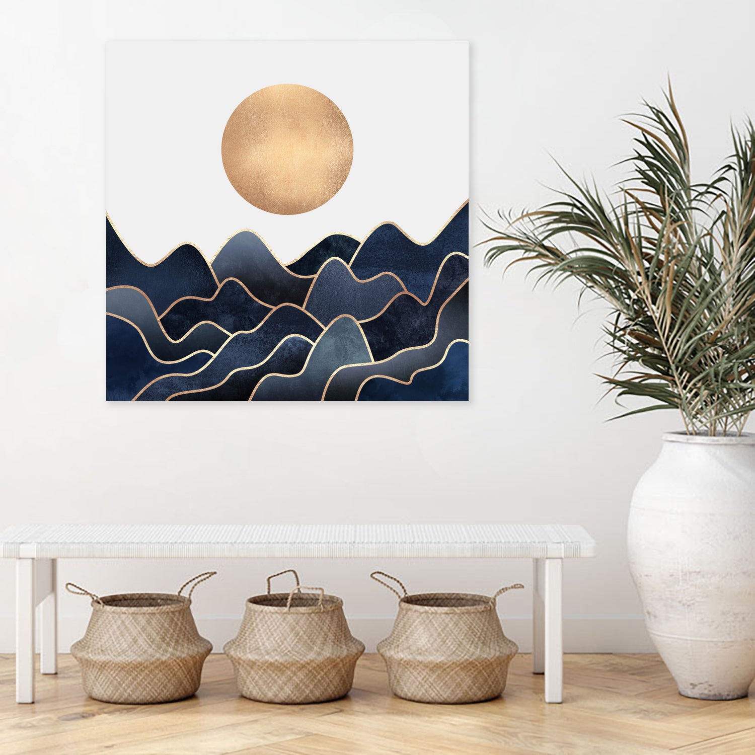 Waves 1 by Elisabeth Fredriksson on GIANT ART - blue digital painting