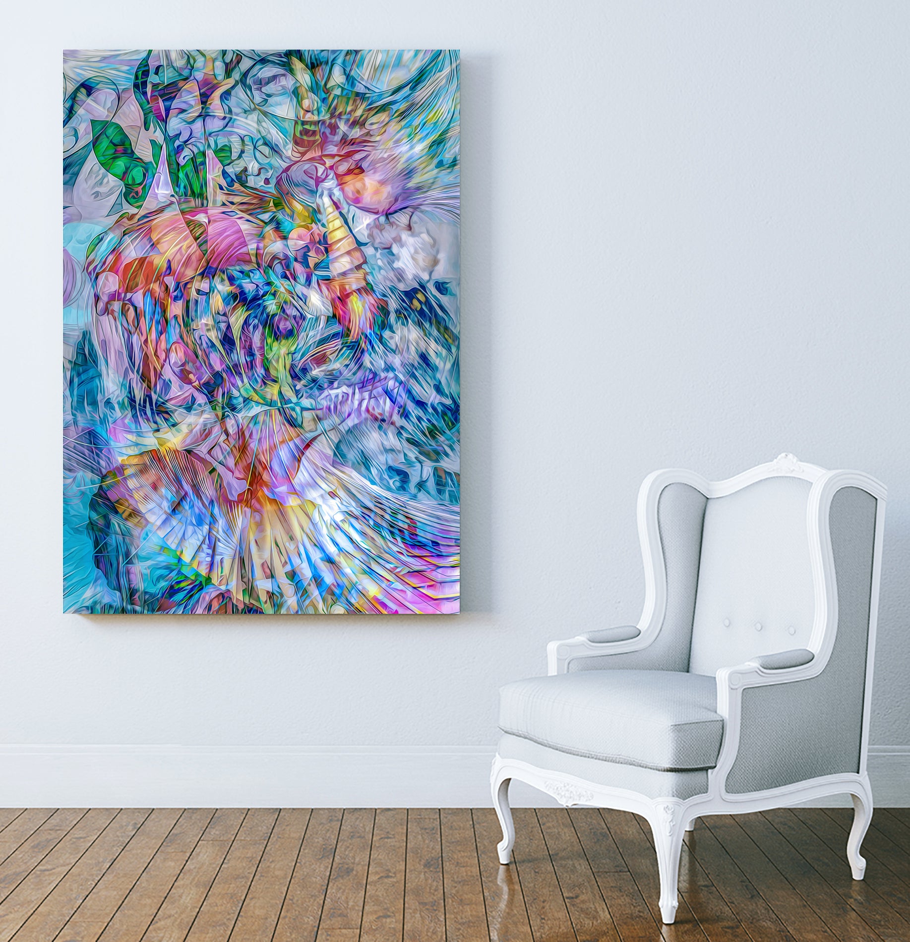 Watching Waves Collide by Eric Ton on GIANT ART - white digital painting