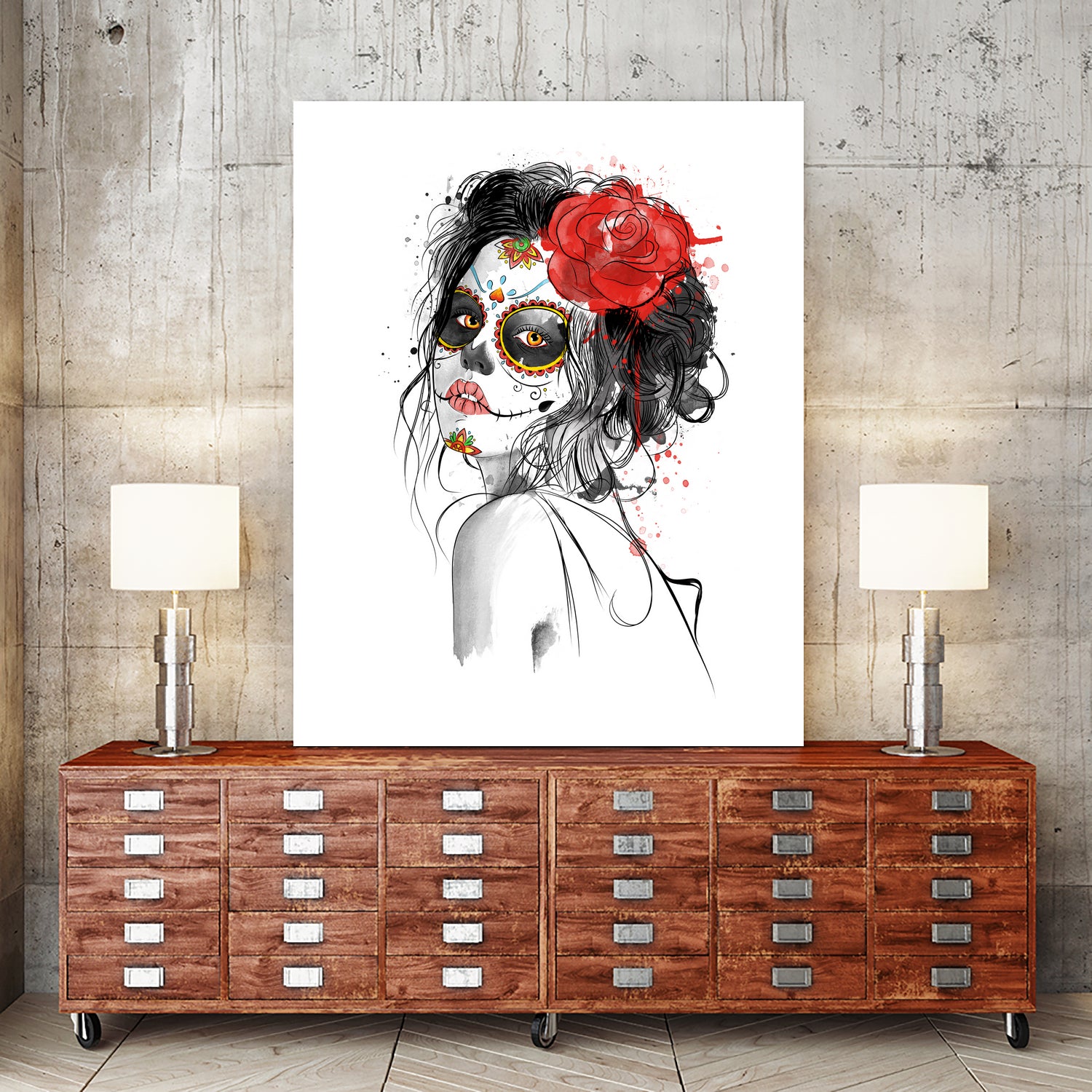 Dia de los Muertos by Antonio Camarena on GIANT ART - white digital painting