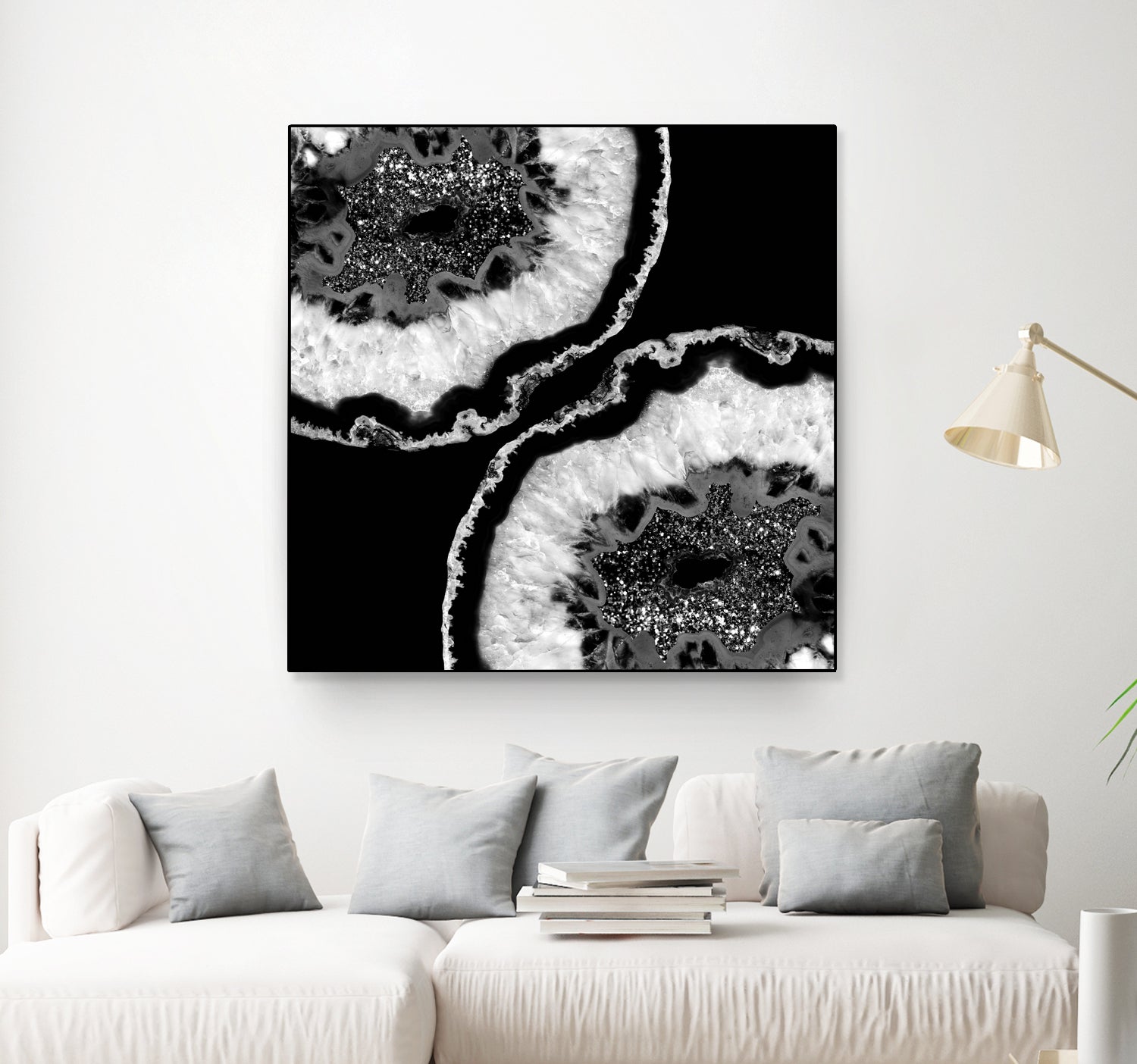 Gray Black White Agate Glitter Glamor #7 #gem #decor #art by Anita & Bella Jantz on GIANT ART - black photo illustration