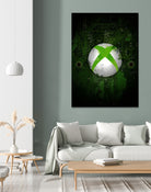 Xbox dark splatter by Jurijs Permanickis on GIANT ART - green digital painting
