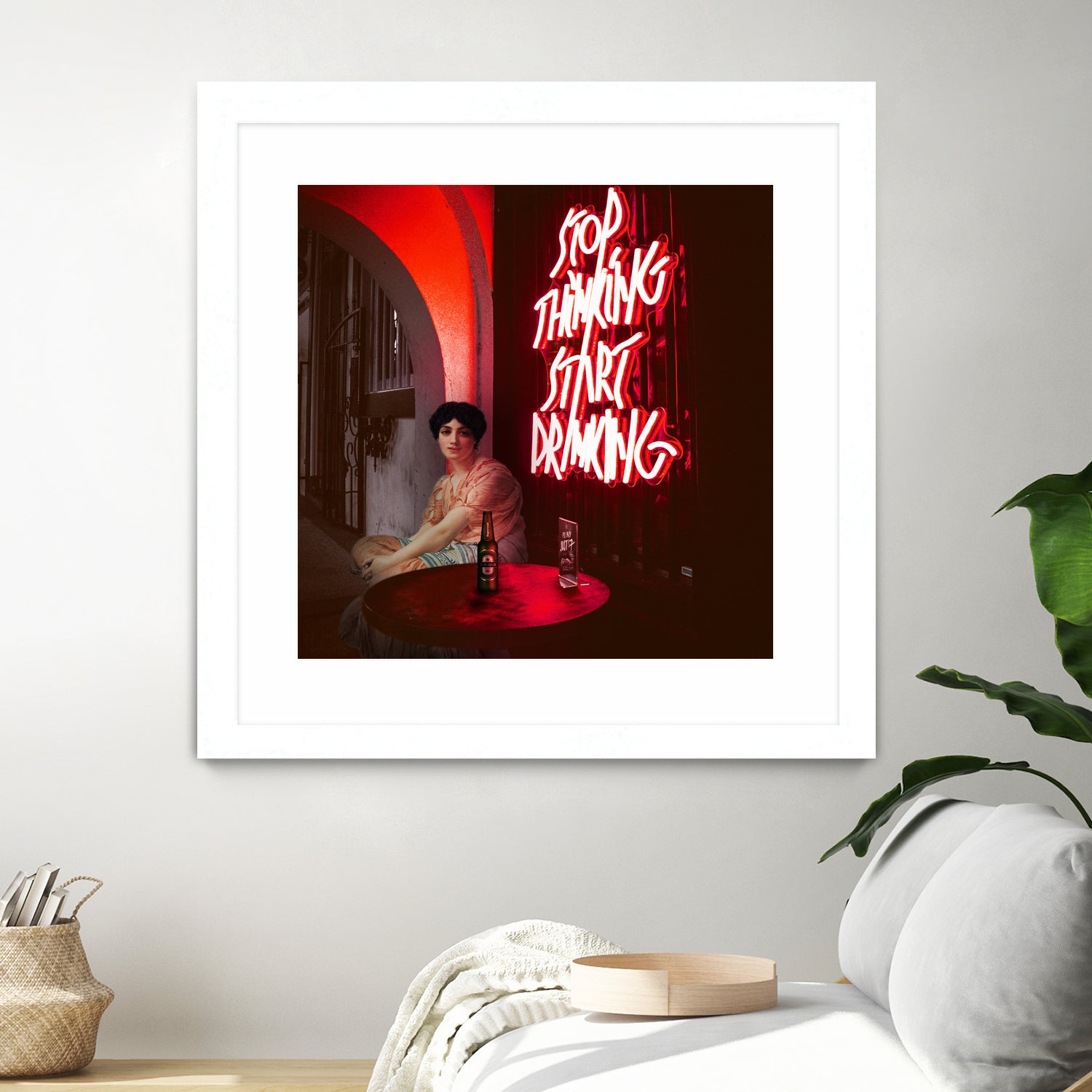 Stop Thinking, Start Drinking! by Mehmet Geren on GIANT ART - red photo manipulation