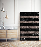 Black Marble Rose Gold Glitter Stripe Glam #1 #minimal by Anita & Bella Jantz on GIANT ART - black vector illustration