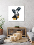 Floral marble vase by Christina Shek on GIANT ART - black digital drawing