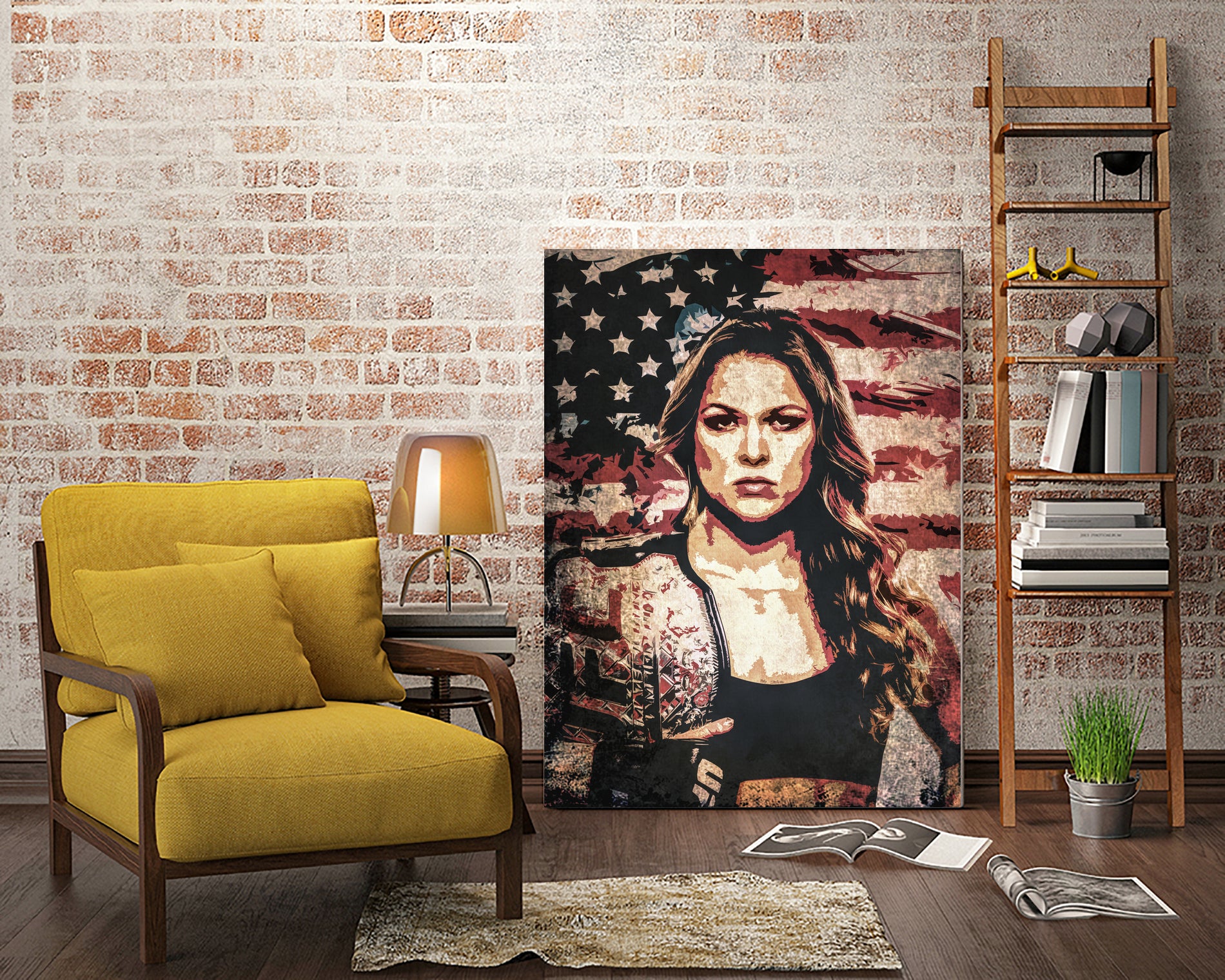 Ronda Rousey by Jurijs Permanickis on GIANT ART - red digital painting
