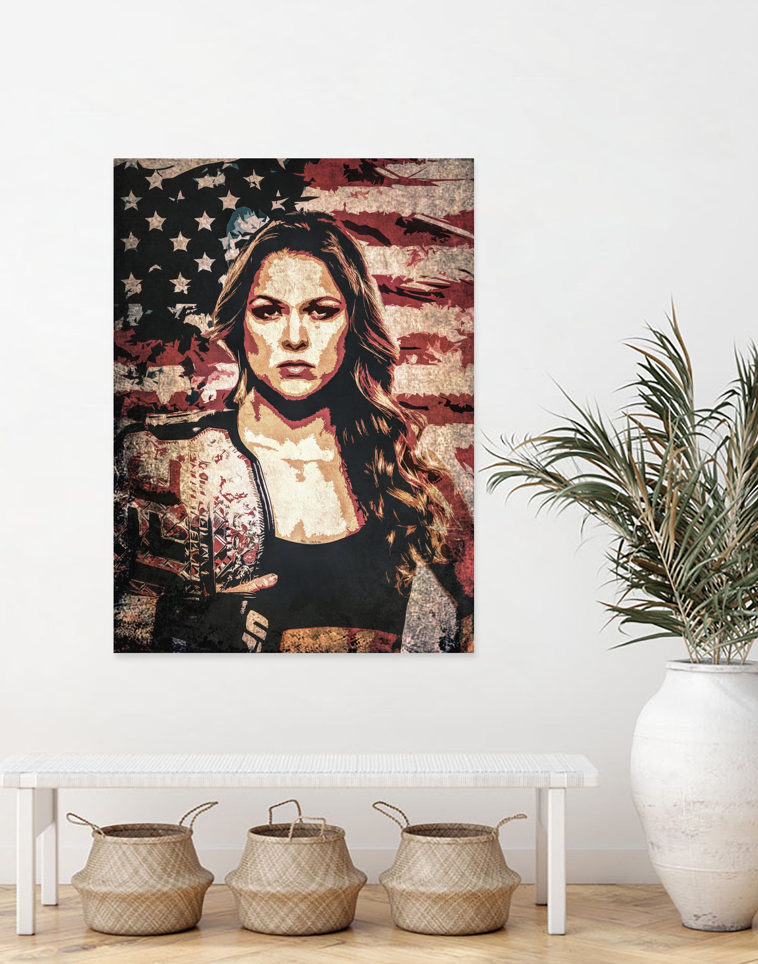 Ronda Rousey by Jurijs Permanickis on GIANT ART - red digital painting