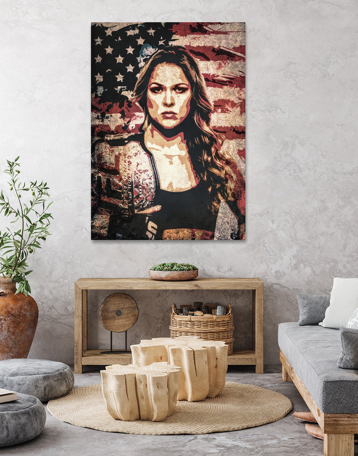 Ronda Rousey by Jurijs Permanickis on GIANT ART - red digital painting