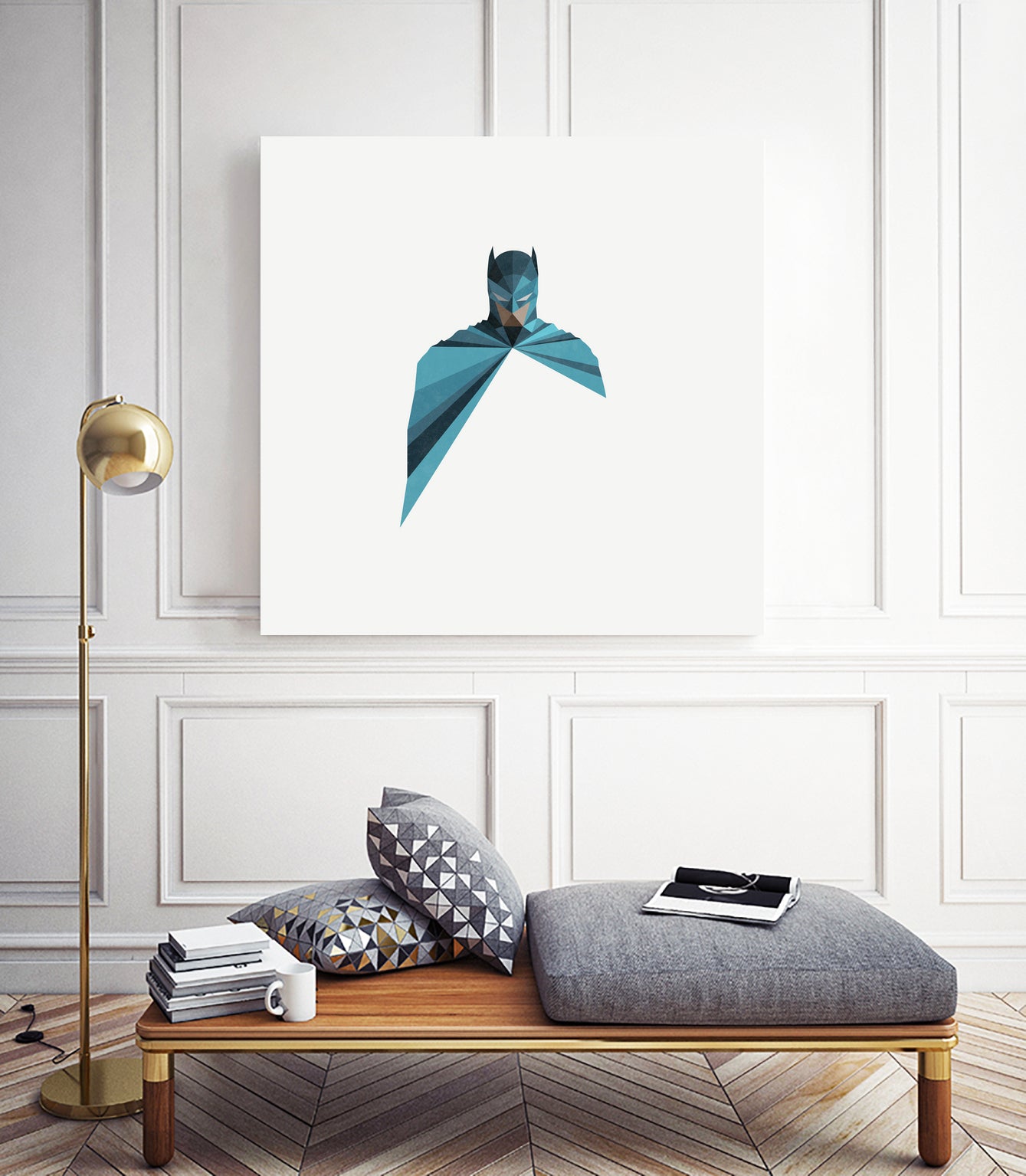 Dark as Knight by Jason Ratliff on GIANT ART - blue vector illustration