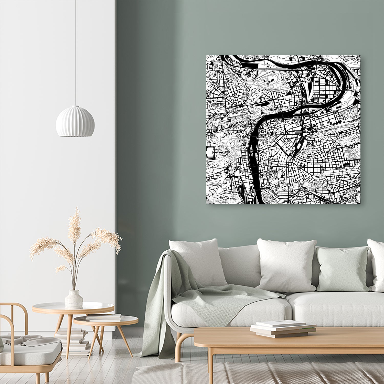 Prague map white by Javier Ruiz on GIANT ART - white digital drawing