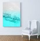 Silver Gray Aqua Teal Ocean Glitter #1 #shiny #decor #art by Anita & Bella Jantz on GIANT ART - blue photo illustration