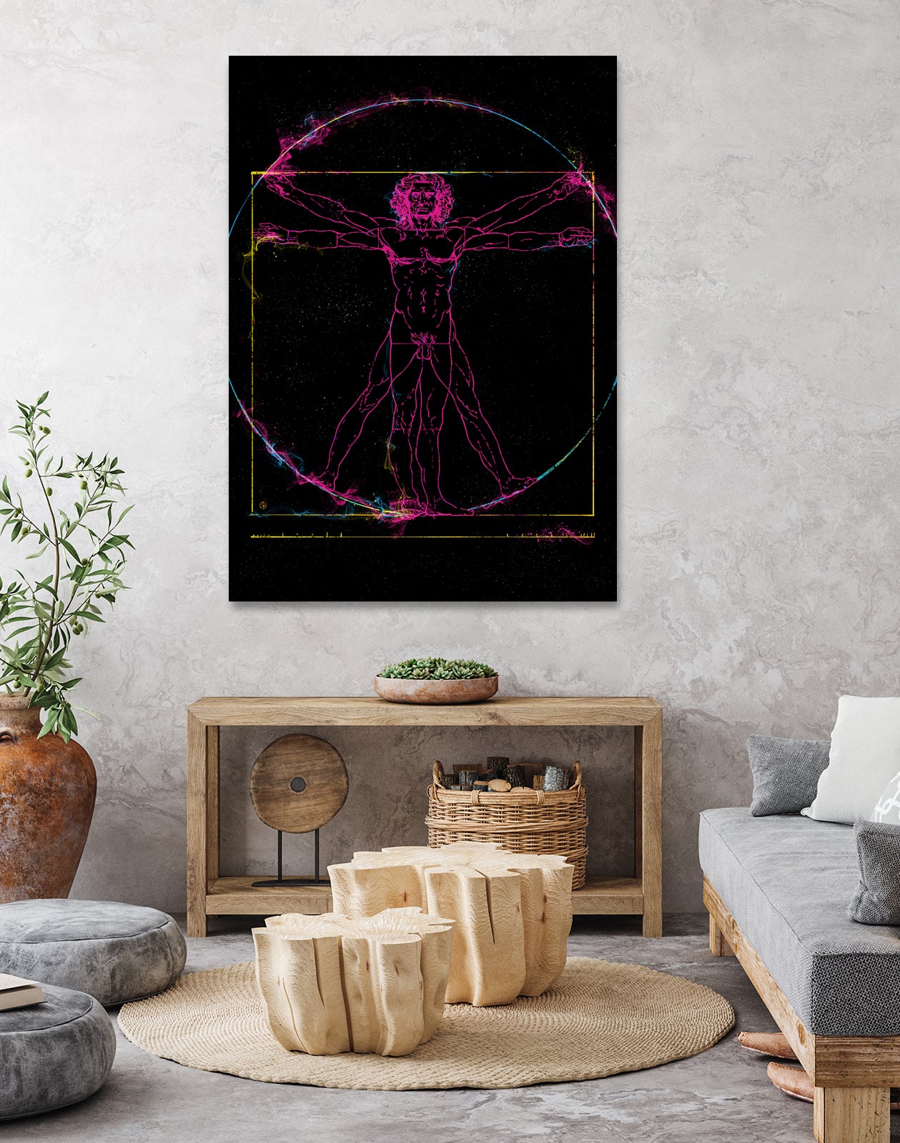 Vitruvian Man by Nikita Abakumov on GIANT ART - black digital painting