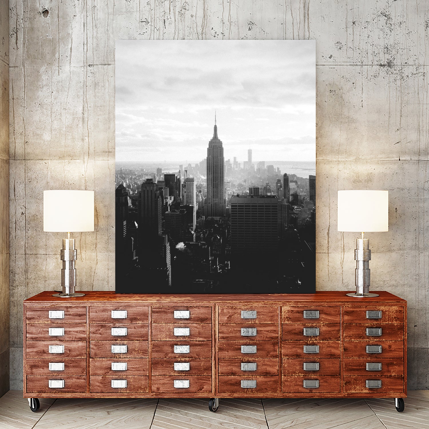 NYC-empire-state-01 by Nikita Abakumov on GIANT ART - gray photo manipulation