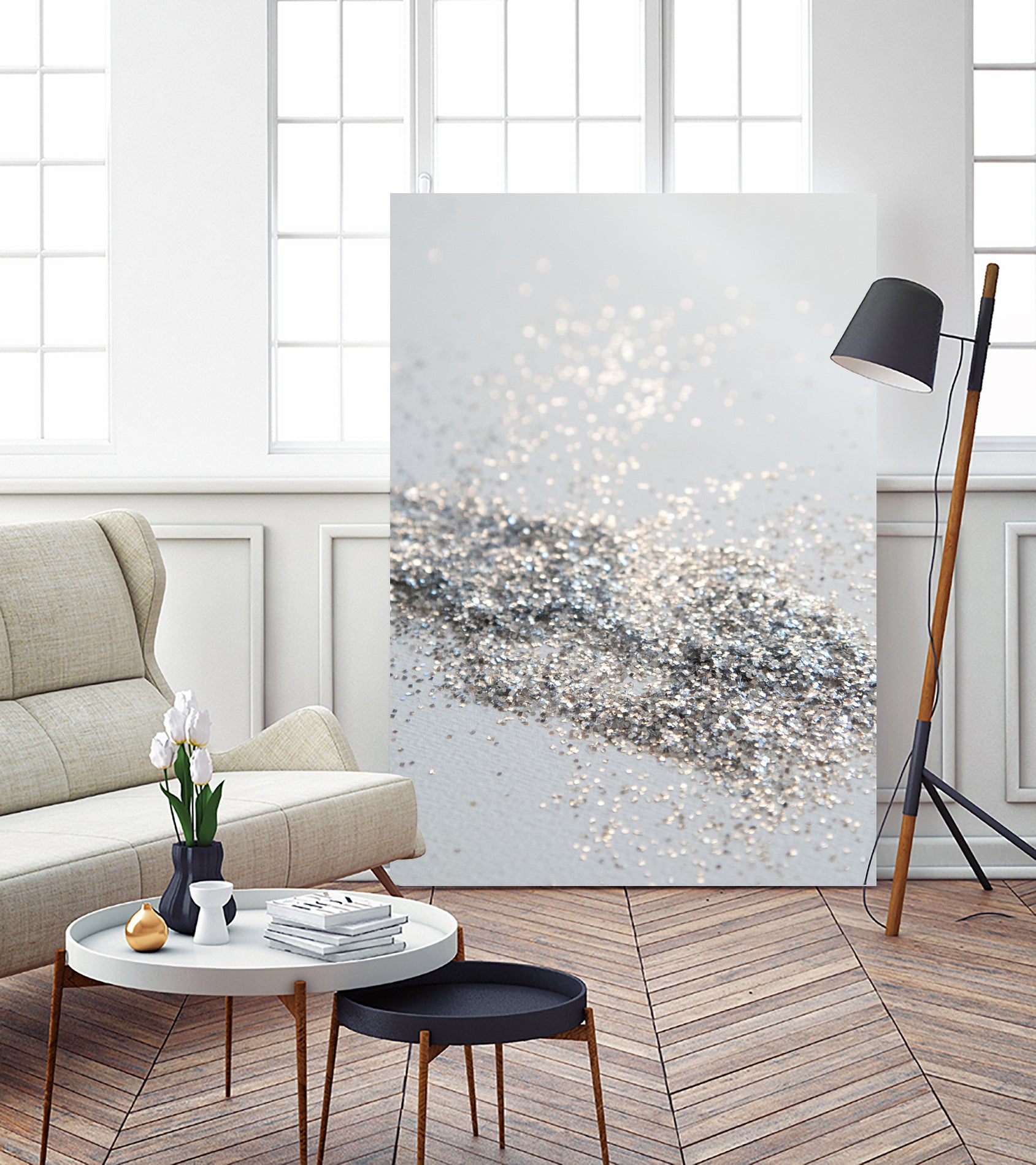Silver Gray Glitter #2 #shiny #decor #art by Anita & Bella Jantz on GIANT ART - gray photo illustration