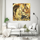Abstract Marble Painting by Amir Faysal on GIANT ART - yellow digital painting