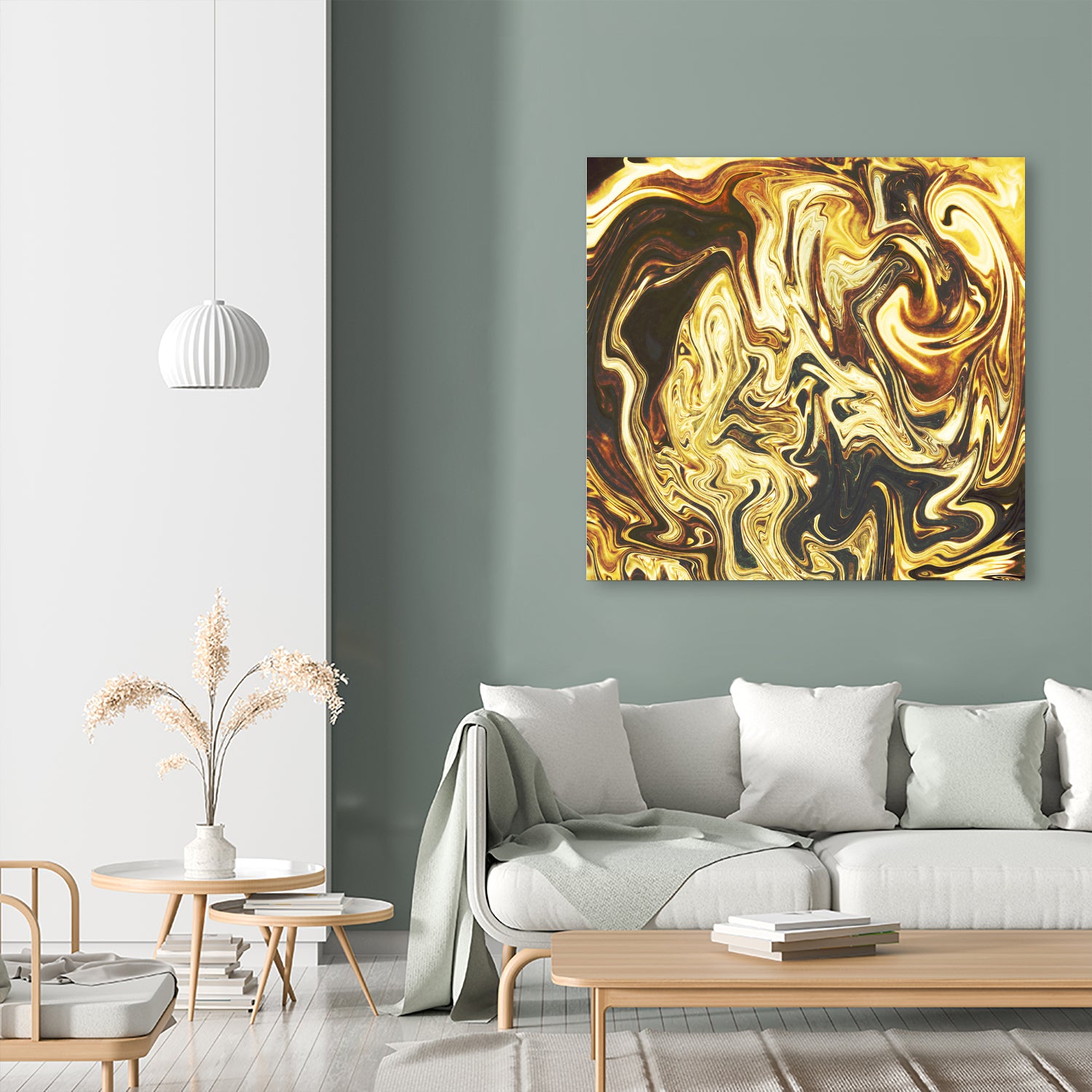 Abstract Marble Painting by Amir Faysal on GIANT ART - yellow digital painting