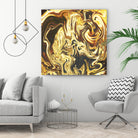 Abstract Marble Painting by Amir Faysal on GIANT ART - yellow digital painting