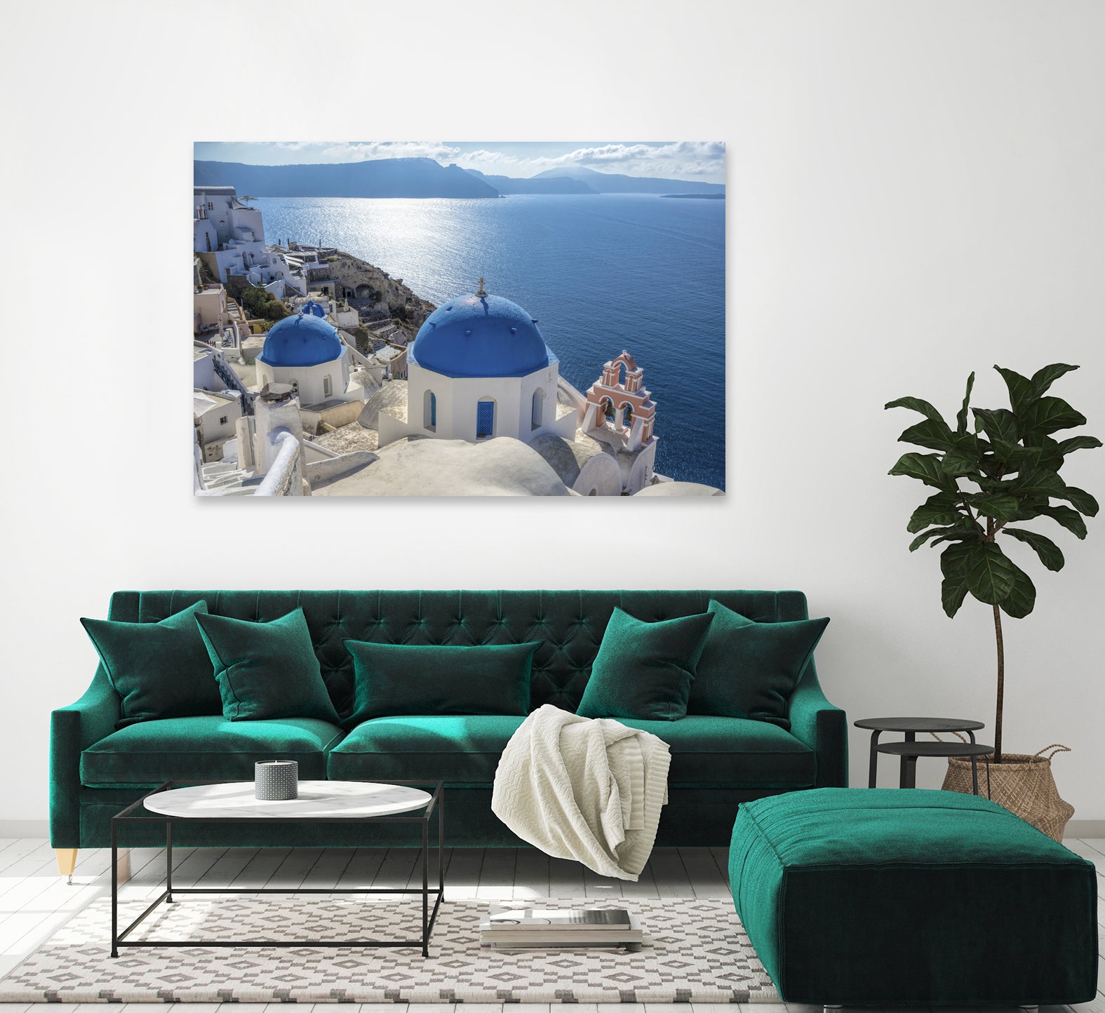 Santorini, Greece by I Bjork on GIANT ART - blue photo illustration