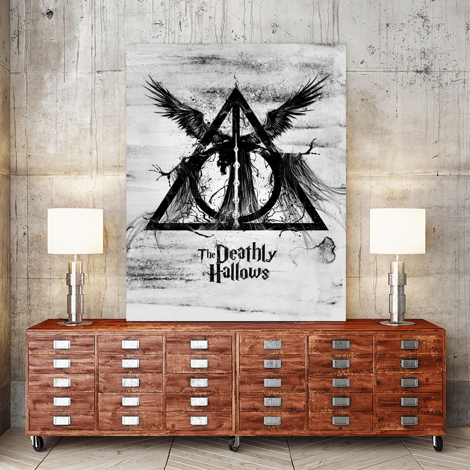 The Deathly Hallows by Nikita Abakumov on GIANT ART - gray digital painting