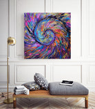 Superb Spiral Rainbow Amonite by Priscilla Batzell on GIANT ART - fuchsia mixed media