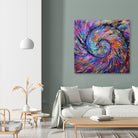 Superb Spiral Rainbow Amonite by Priscilla Batzell on GIANT ART - fuchsia mixed media