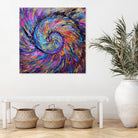 Superb Spiral Rainbow Amonite by Priscilla Batzell on GIANT ART - fuchsia mixed media