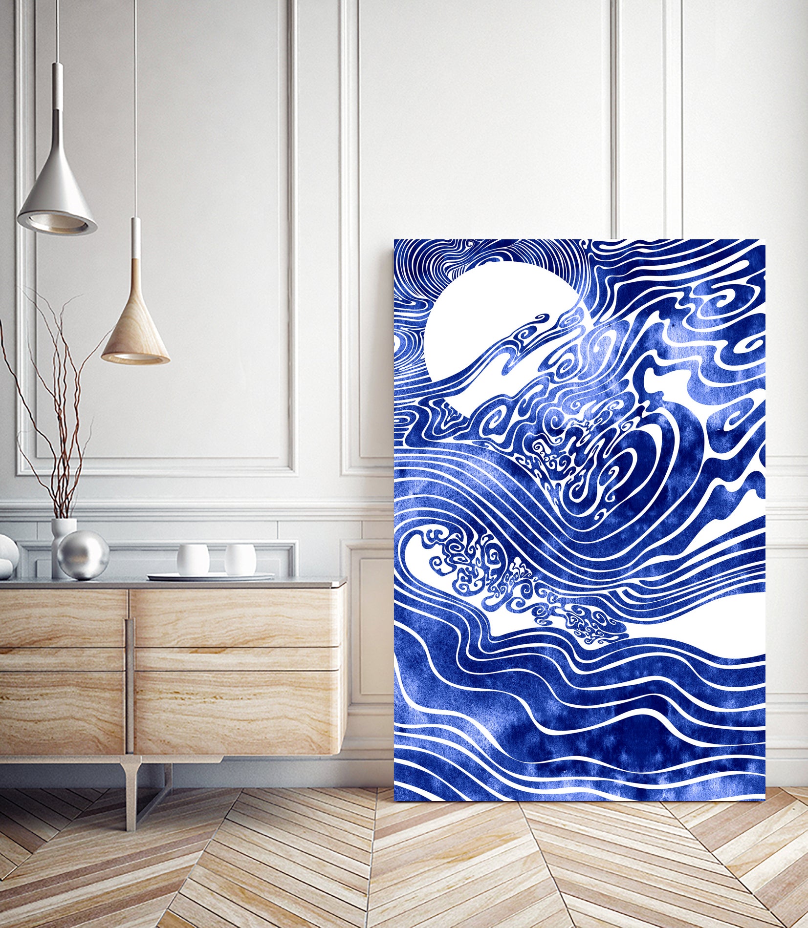 Churn The Deep by Stevyn Llewellyn on GIANT ART - blue mixed media